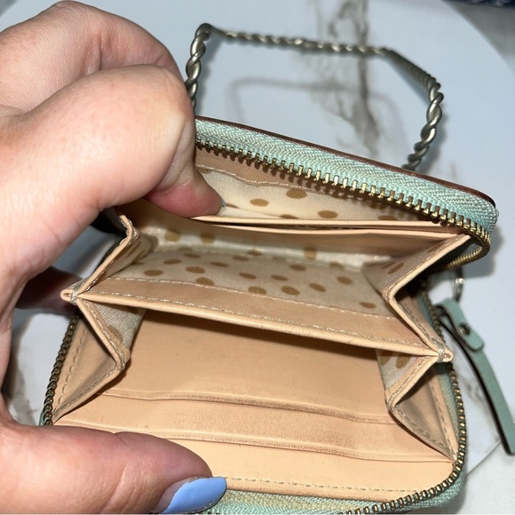 Kate Spade Wellesley Cara Wallet Small Zip Around MintGreen, Vintage - Picture 9 of 11